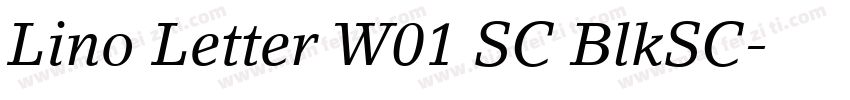 Lino Letter W01 SC BlkSC字体转换